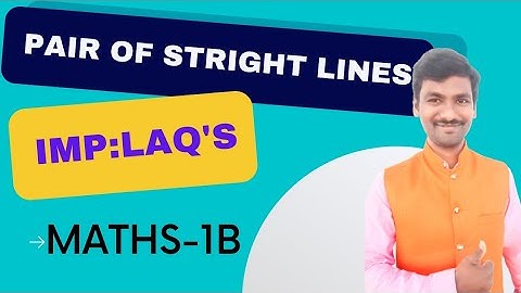 #PAIR of STRAIGHT lines, imp LAQ