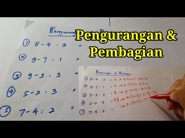 Cara Cepat & Mudah Untuk Mengerjakan Pengurangan & Pembagian‼️ (Belajar Matematika Mudah) class=