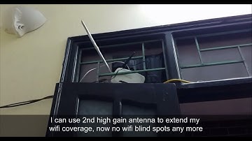 How to eliminate wireless dead zones by adding extra high gain antenna to your wifi router