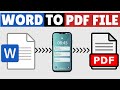 How to Convert Word to PDF in Mobile 2025 | Android & iPhone