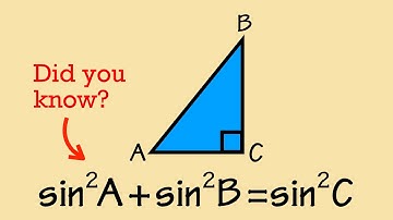 You know about a^2+b^2=c^2. How about sin^2A+sin^2B=sin^2C?