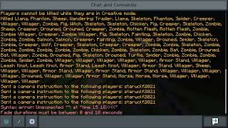 The /camera fade command to look cool