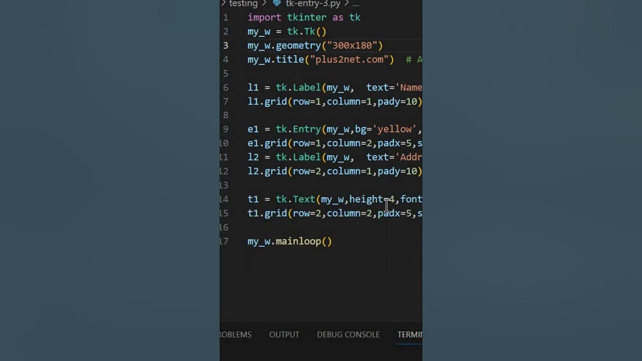 Difference between tkinter entry box and text box based on number of