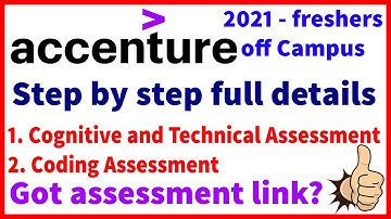 Accenture off campus 2021 | Accenture Cognitive and Technical Assessment Accenture Coding Assessment