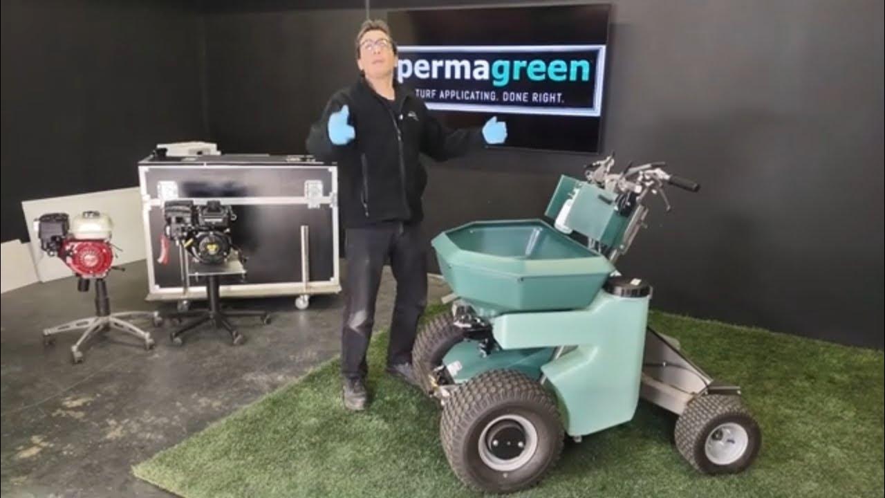PermaGreen Triumph RideOn Spreader Sprayer Agitator spray vid 5 pump