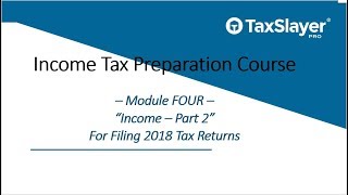 Tax Preparation Course for Professional Preparers (Module 4, Part 2)