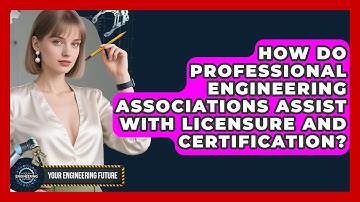 How Do Professional Engineering Associations Assist With Licensure and Certification?
