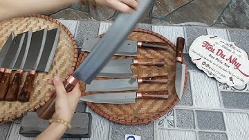 #Dao_Phúc_Sen #Dao_Bếp 29.5.2022 BỘ DAO BẾP THÉP TRẮNG KHÔNG GỈ 440C CỰC HOÀN HẢO (0384.729.800)