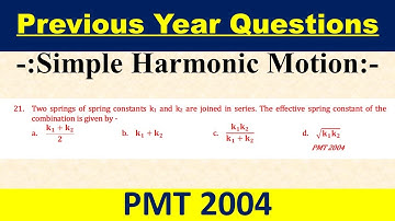 Two springs of spring constants k1 and k2 are joined in series. The effective spring constant of the