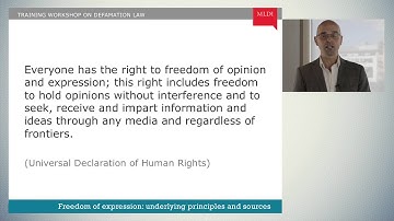 Mod. 1, Ch. 1: The Right to Freedom of Expression in Law