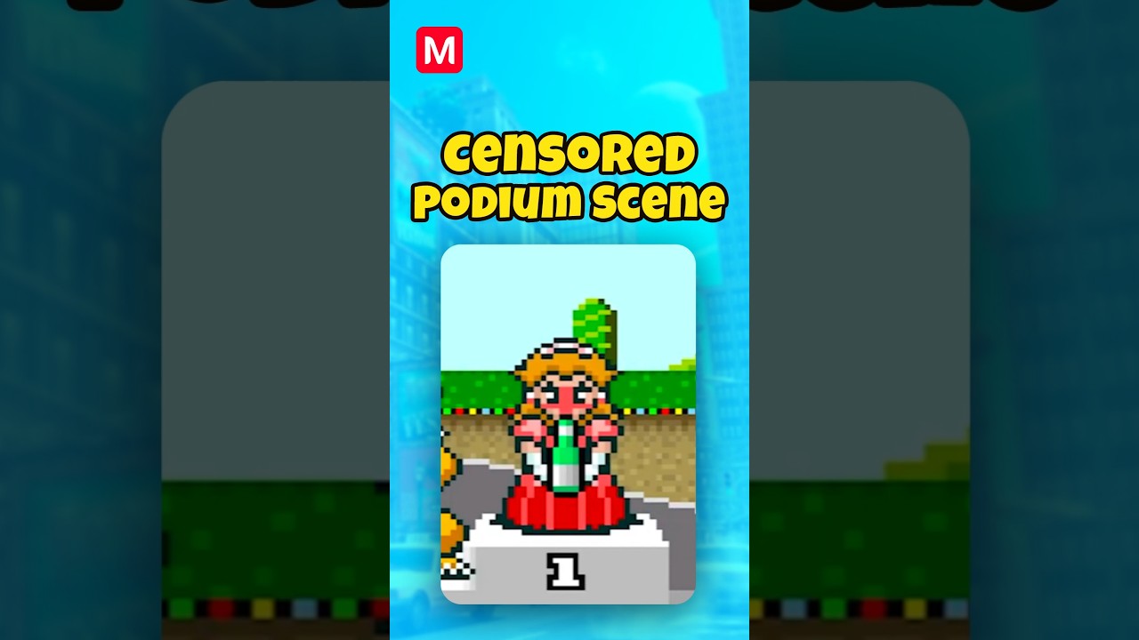 Mario Kart: Peach’s Censored Podium Scene #mario #nintendo #gaming #shorts