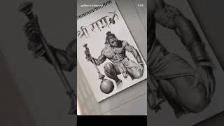 #Butiful  #art  #drawing  hanuman ji art video