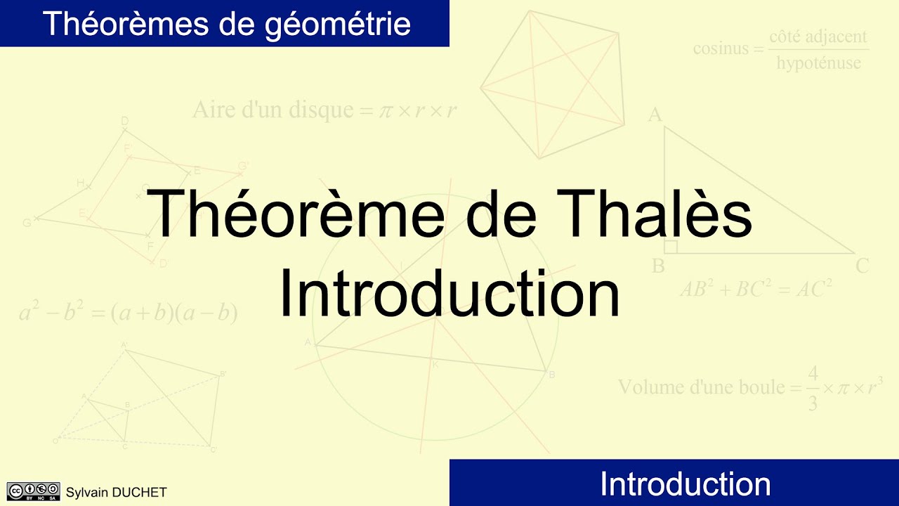 Théorème de Thalès : introduction - YouTube