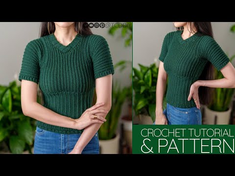 How to Crochet a V Neck T Shirt | Pattern & Tutorial DIY