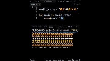 Loop on Emoji String in Python #python #programming #coding