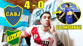 Thumbnail for BOCA 4 vs DEFENSA Y JUSTICIA 0 😡 Reacción de un Hincha de RIVER 😡