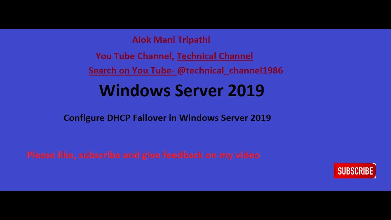 Configure DHCP Failover in Windows Server 2019 in Hindi Step By Step ...