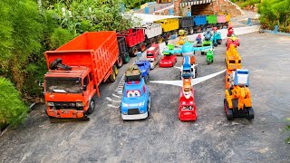WADIDAU !!! Mobil Truk Tronton Panjang Bongkar Mainan Mobil Mobilan Truk Molen, Forklift, Ambulan