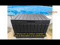 Avis sur la Koll Living Boîte de jardin de 190 l - Anthracite - Boîte de rangement compacte avec bea