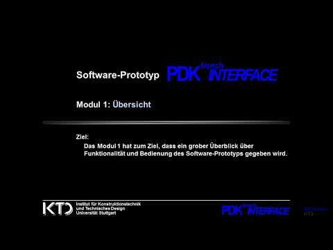 PDKbench Softwaremodul 1 Übersicht