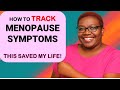 Track Menopause Symptoms !: Your Life Depends On It!  #symptomchecker