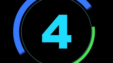 Countdown Timer 10 sec ( v 399 ) simple  rings4 timer with sound effects HD 4k