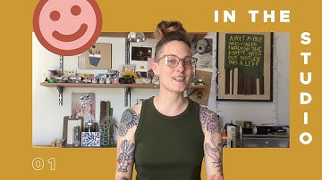 In The Studio 01 | Studio Tour, Collage Art, Experiment, Creative Process, Fail, & First Video Vlog