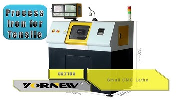 Yornew CK210B Small CNC Lathe processing iron specimen for Tensile Test #Shorts