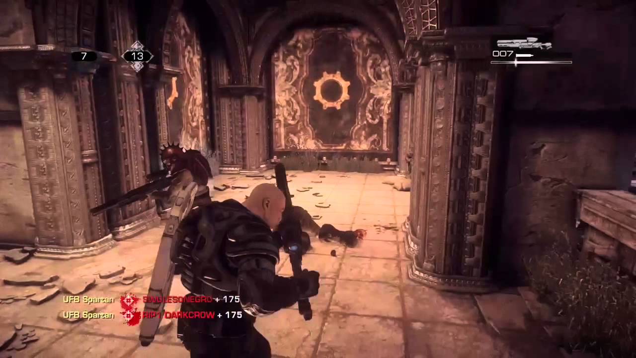 Gears UE: 3 Longshot blindfire headshots