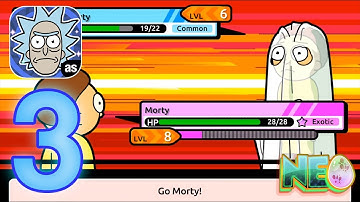 Pocket Mortys: Gameplay Walkthrough Part 3 - The First Council Member (iOS, Android)