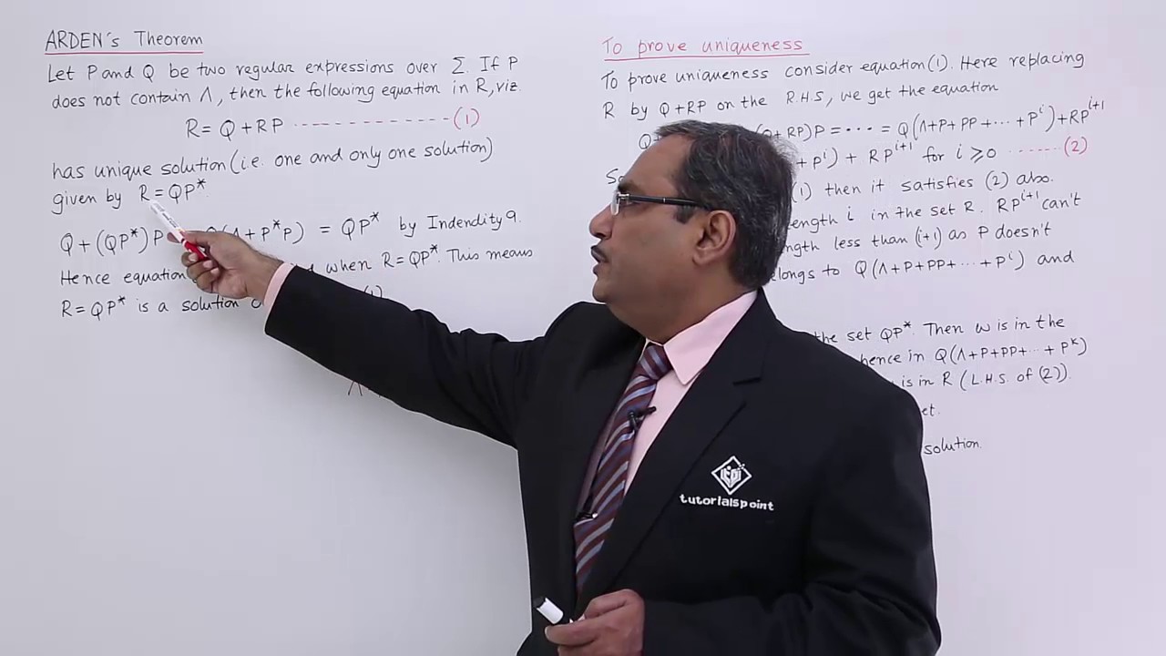 Regular Expression Arden s Theorem YouTube