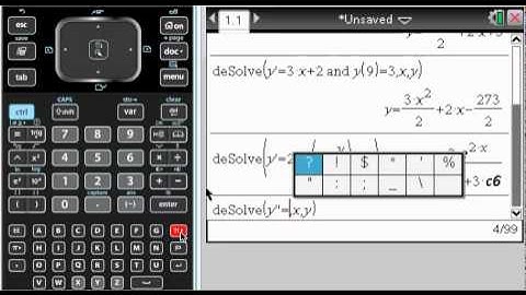 Differential Equation Solver on TI-Nspire CAS (CAS Only)
