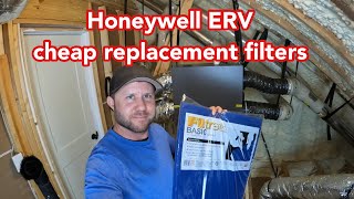 Making cheap replacement filters for my Honeywell ERV. Spray foam ventilation.