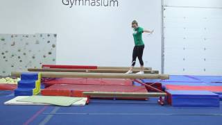 Gymnastics Video Model: Walking Backwards on Beam