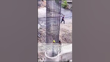 Construction Conundrum: Worker Trapped Inside Reinforcing Cage During Installation