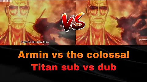 Aot armin vs bertholdt sub vs dub
