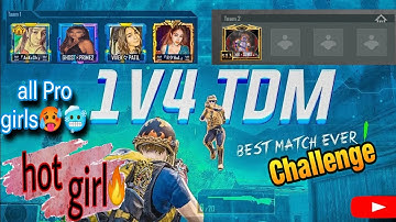 Solo 40 Kills in 1v4 TDM Match | They Challenged Me for 1v4 TDM Sniper Only 1v4 hotgirls challenge🥵