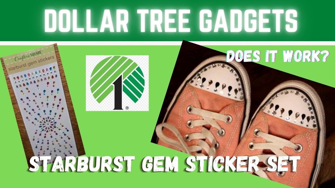 Dollar Tree Gadgets...Do They Work? Starburst Gem Sticker Set YouTube
