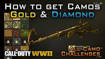 How To Get GOLD & DIAMOND CAMOS in CoD WWII! (+ All Other Multiplayer Camo Challenges in WW2)