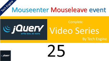 jquery series (Hindi) - 25 Mouseenter and mouseleave event usage example