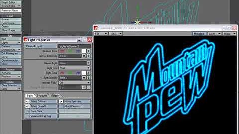 LightWave 9 Converting Illustrator/ EPS file into Neon Lights