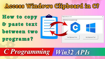 Windows Clipboard access in C programming | read write edit | Win32 APIs | copy paste operations