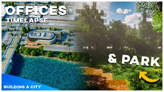 Office Buildings & Park - Building A City #190 [Minecraft Timelapse]