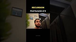 🔢 Find Factorial of N Using Recursion in Java 💻⚡ | Factorial Using Recursion | Java DSA #Shorts