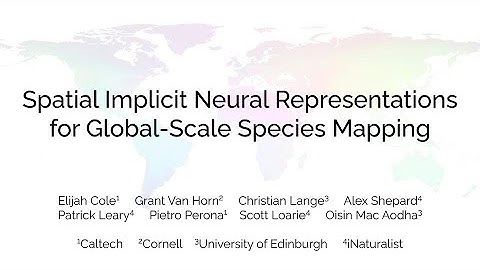 Spatial Implicit Neural Representations for Global-Scale Species Mapping - ICML 2023