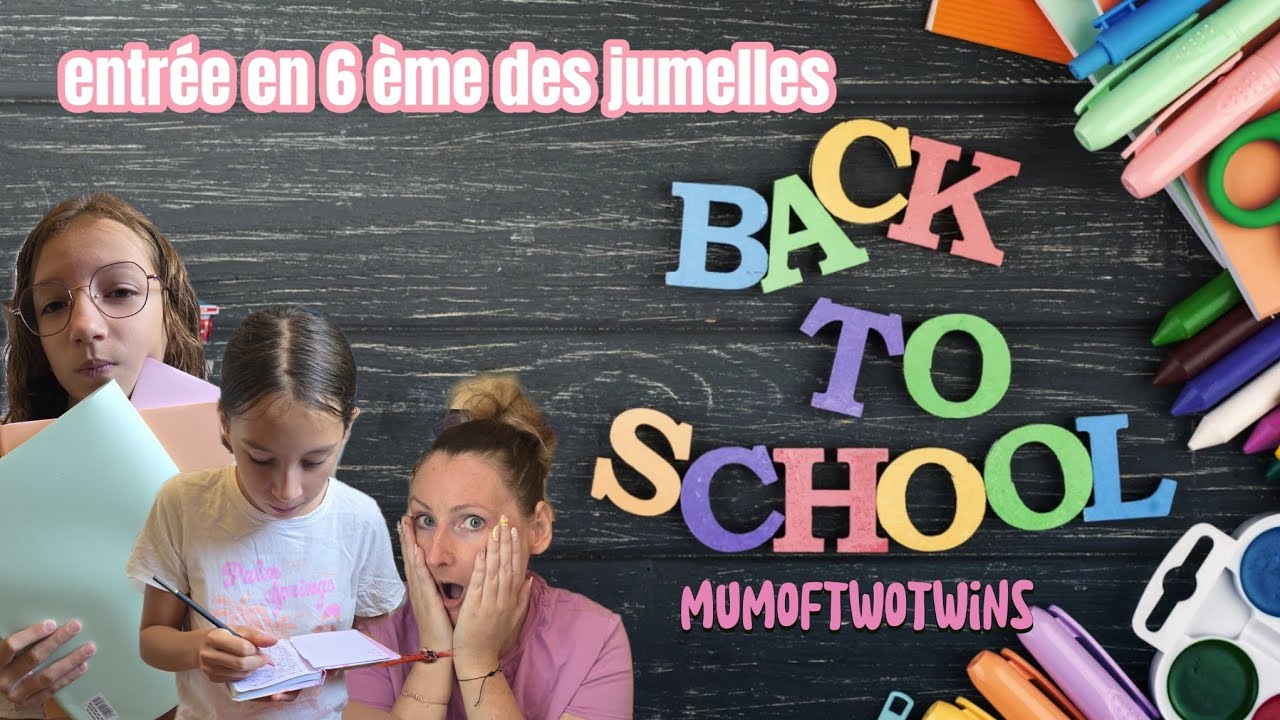 Back to school des jumelles pour l'entrée en 6 ème. 