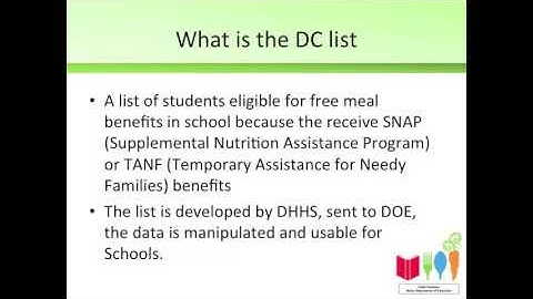 How to Use the Direct Certification List