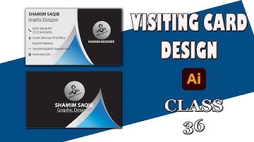 Adobe Illustrator | Making your own visiting Card | Business  Card  in very easy way Urdu/Hindi