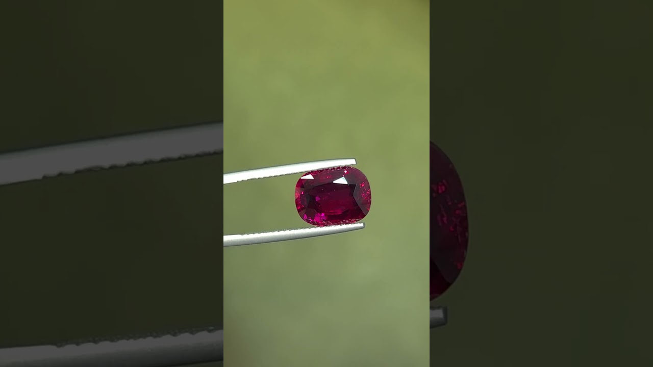 Rare Ruby from Mozambique of 4.52 carat Not Thermal treatment and not heated with a GRS certificate