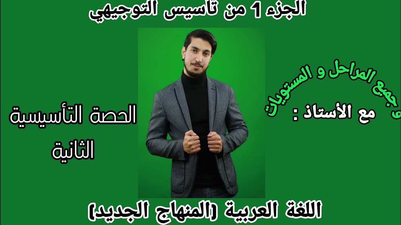 جزء(1)الحصّة التأسيسيّة(٢)لمادة اللغة العربية للتوجيهي وجميع المراحل والمستويات..الأستاذ معاذ الحاوي